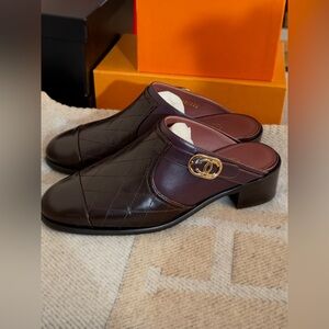 Chanel CC Quilted Mule Shoes